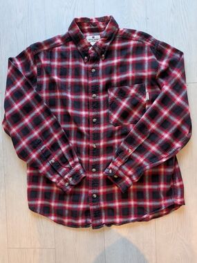 Woolrich Men’s Red & Black Plaid Button-Down Shirt